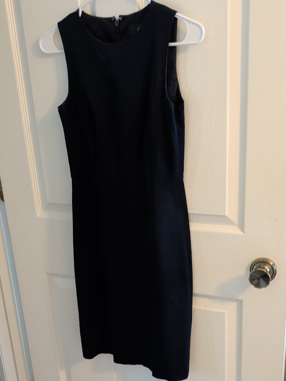 J Crew Cotton Navy Sleeveless Sheath Dress - Elegant Women's Dress